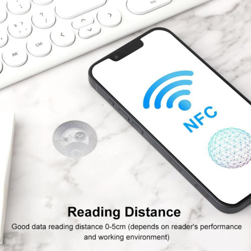 Étiquette électronique RFID compatible avec téléphone portable NPC, modèle : HF, incrustation humide ronde 18 mm, SR02011296-07